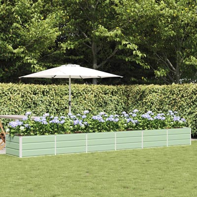 vidaXL - Plantenbak - Groen - 480 - x - 80 - x - 45 - cm - Staal