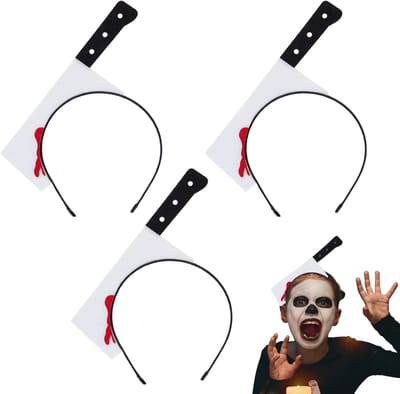 3-delige Halloween Haarband voor Volwassenen en Kinderen - Griezelige Kostuumaccessoires met Nepmes en Horror Haaraccessoires voor een Spookachtige Look