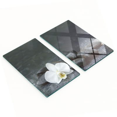 Multifunctionele decoratieve glazen keukenplanken Orchidee 2x30x52 cm