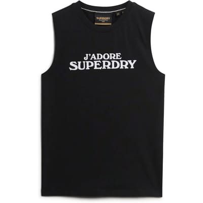 Superdry Sport Luxe Graphic Fitted Tanktop Dames - Maat M (40)