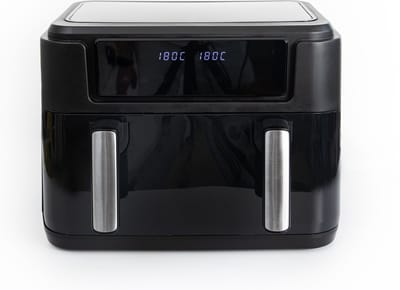 Gastronoma Airfryer - Heteluchtfriteuse 10L - 10 programma's - 2 Dual zones afzonderlijk bakken - PFAS vrij - Incl. accessoires - 18290008 - Zwart