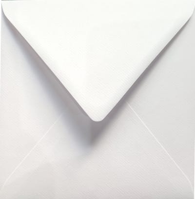 Gefactureerde witte enveloppen vierkant K4-153 - 153 x 153 mm - 25 stuks - NK natgelijmde - 120 gram - Aster Laid - Netuno