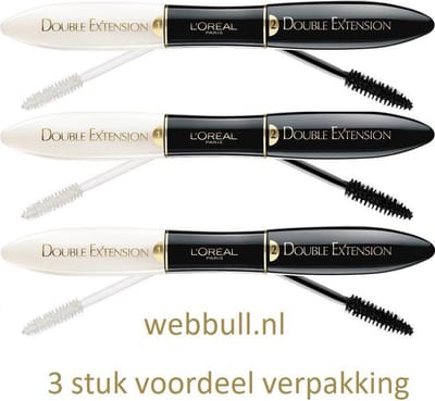 L'Oreal Maq Double Extension Mascara Extra Black 3stuk
