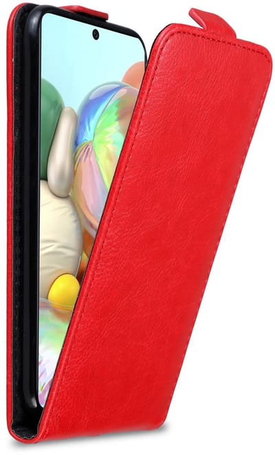 Cadorabo Hoesje geschikt voor Samsung Galaxy A71 4G in APPEL ROOD - Beschermhoes in flip design Case Cover met magnetische sluiting