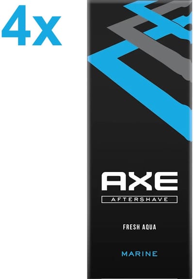 AXE Aftershave Fresh Aqua – Marine – 4x 100 ml – Verfrissende Aftershave | Voordeelverpakking