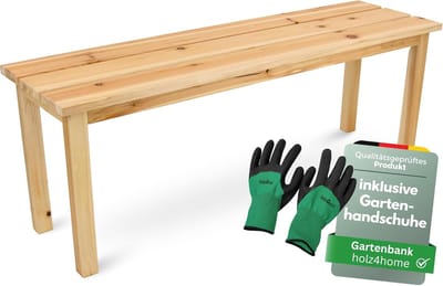 Tuinbank zonder rugleuning - Houten zitbank - Ontspannen buiten - Compact en veelzijdig - 118 x 33 x 43.5 cm