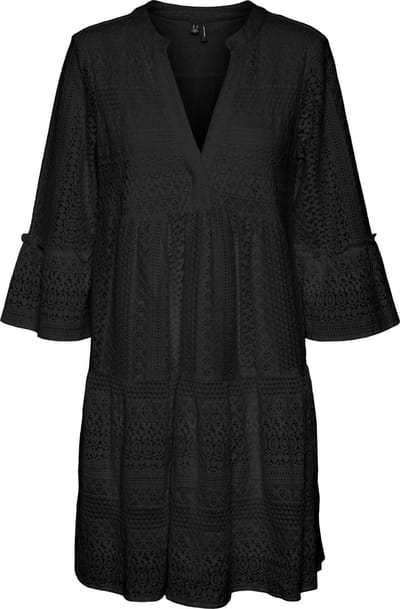 VERO MODA - VMHONEY LACE 3/4 V-NECK TUNIC WVN GA - Dames - Mini jurken