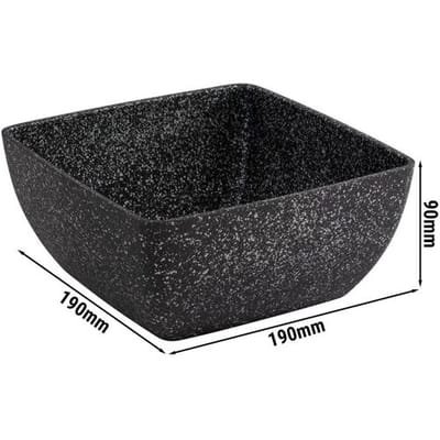 GGM Gastro (6 Stück) Schale - FROSTFIRE - Aluminium - 1,5 Liter - 190x190mm - Grau-gesprenkelt