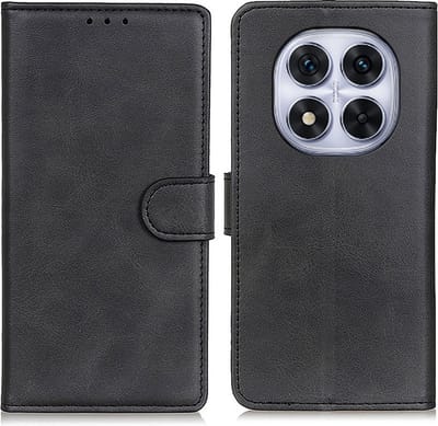 Coverup Hoesje - Geschikt voor Xiaomi Redmi Note 14 Pro 4G Hoesje - Coverup Luxe Book Case - Zwart