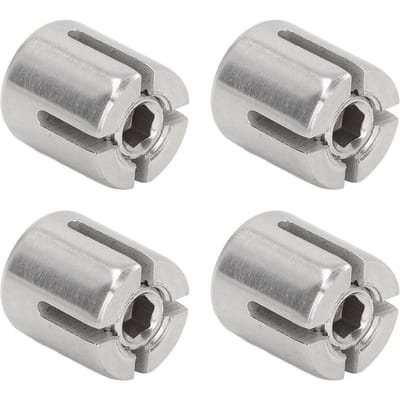 10 stuks Kruiskabelklemmen 316 Roestvrij Staal M10 Kruis Draadkabelklemmen voor Kabelleuningkits Onder 2mm gray