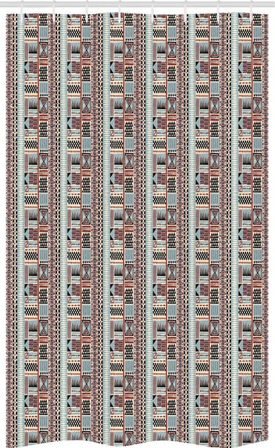 ABAKUHAUS Volk douchegordijn – Geometrische vormen – 120x180 cm – veelkleurig