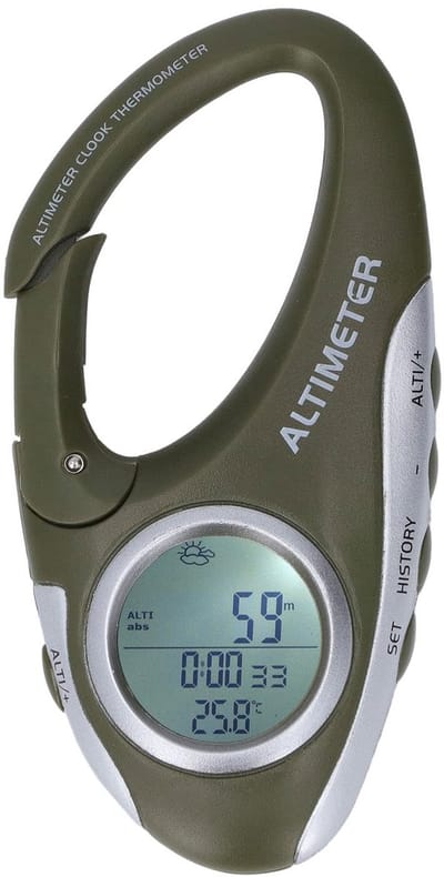 aladdien - Digitale Hoogtemeter - Barometer - Draagbaar - Multifunctionele Thermometer - Klimmen en Buitensporten - Voor Weersvoorspelling