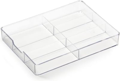 Famanu – Transparante ladeverdeler organizer – Voor koffie accessoires en bestek