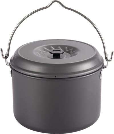 Camping Hangpot 4L Aluminium – Lichtgewicht Kookpot Pan met Deksel & Ophanghandvat – Voor Kampvuur (4–6 Personen)