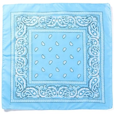 Trendy hiphop bandana voor buiten, unisex, zwarte haarband, nekdoek, hoofddeksel, polsbandjes, vierkante hoofdsjaal, bedrukte zakdoek 53x53cm white