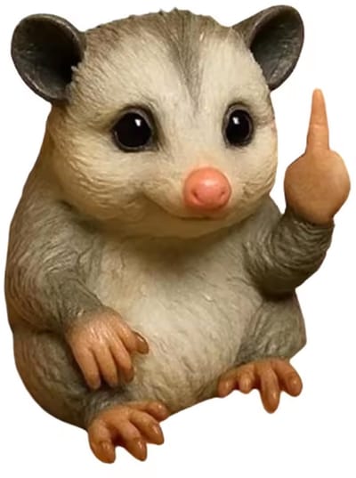 Hamster Middelvinger Beeld - Cadeau - Grappig - Beeldje - Dier - Cavia