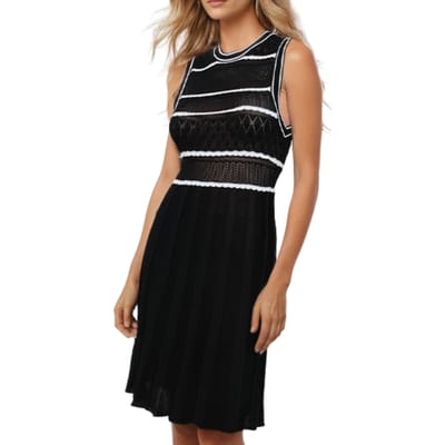 Goa Goa Women's Waist Knit Dress Black Elegant 15201049/006