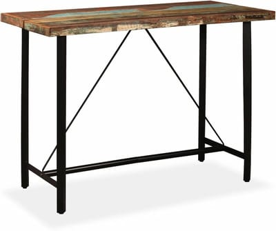 Bartafel Hout - Bistrotafel Statafel - Keuken Woonkamer - Uniek Oud Hout - 150x70x107 cm - Bruin