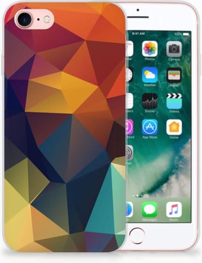 iPhone SE 2022 | SE 2020 | 8 | 7 TPU Hoesje Polygon Color