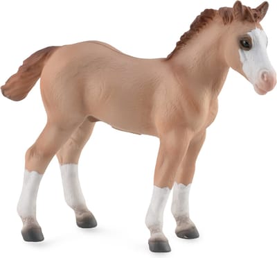 Collecta Paarden (M): QUARTER VEULEN WILDKLEUR-ROOD 10.3x8.2cm