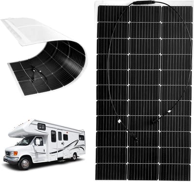Flexibel Zonnepaneel - Draagbaar Paneel - Energie Opwekken - Hoge Efficiëntie - 150W/200W - Zwart