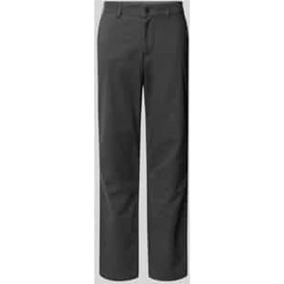 Straight fit stoffen broek met Franse steekzakken