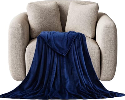 Pluizige Antistatische Deken 80 x 130 cm Navy Blauw voor Alle Seizoenen