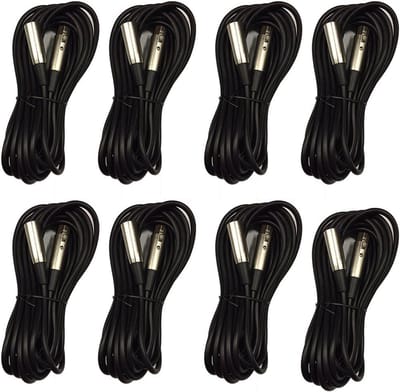 6 Meter XLR Microfoonkabel - Set van 8 - Professionele Kwaliteit