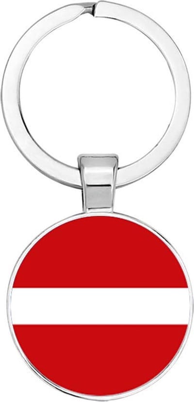 Akyol - Letland Sleutelhanger - Toeristen - Must go - Latvia travel guide - Accessoires - Cadeau - Gift - Geschenk - 2,5 x 2,5 CM