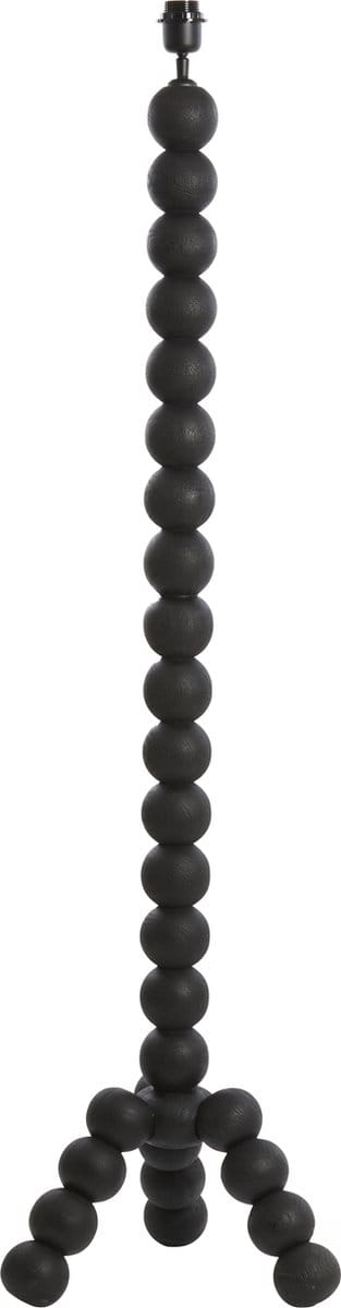 Light & Living Vloerlamp Veglio Mangohout, 130cm - Mat Zwart (excl. kap)