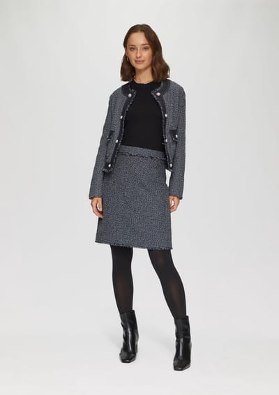 s.Oliver - female - Denim-look bouclé rok