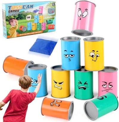 Blikjesspel met Licht - Tuinspel Feestspel - Buiten Spelen - Inclusief LED Verlichting - 36x22x8 cm