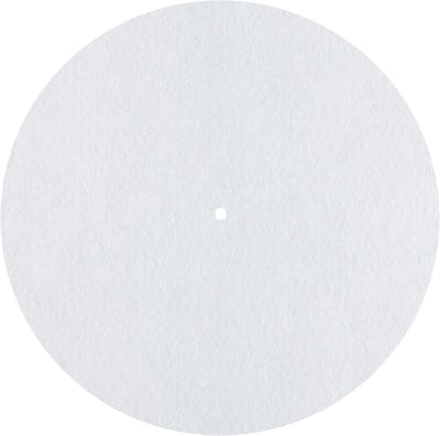 Antistatisch Vilt Platenpad voor Platenspelers - 30 cm Diameter - Wit