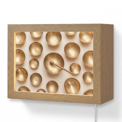 Wandlamp 20x15 cm - Oplaadbaar - Symmetrisch - Goud - Brons - Balans - Wandlampen binnen woonkamer - Slaapkamer lamp met kabel - Decoratieve nachtlamp - Vloerlamp snoer