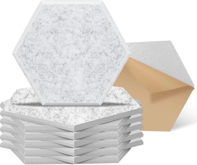 Geluiddichte absorberende vulling voor wandtegels - Zelfklevend 12''X10''X0.4'' Polyester dempend schuimpaneel met hoge dichtheid