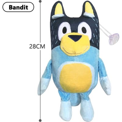 Bluey Bingo Anime Figuur Pluche Poppen Animatie Peripheral Hond Papa Bandit en Mama Chilli 28CM Familie Knuffels Kindercadeau 28cm