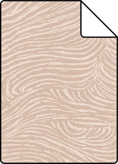 Proefstaal ESTAhome behang 3d golvende lijnen zacht roze - 26.5 x 21 cm - 139662-S