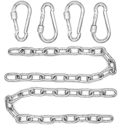 Hangende Stoelketting Set - 50cm, Tot 230kg met Karabijnhaken - Voor Schommels en Bokszakken
