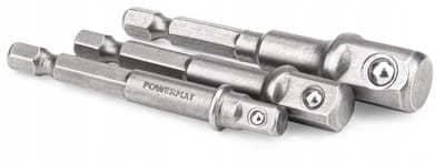 Powermat Serie - Adapterset voor Bits - 3 Stuks - Staal
