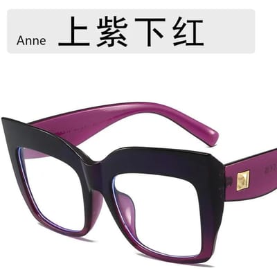Oversized Vierkante Dames Brilmonturen Mode Blauw Anti Blauw Licht Brillen Optische Glazen Vrouwen Luxe Grote Brillen