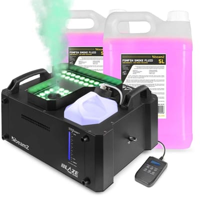 BeamZ BLAZE3500 rookmachine - Horizontale en verticale rook - 48x 4W RGBA LED’s - Met 10L vloeistof