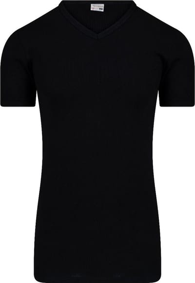 Heren T-shirt V-hals M3000, Extra Lang - Zwart / L