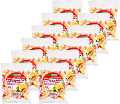 Damhert | Zonder Suikers | Fruitbonbons | 12 stuks | 12 x 100 g