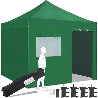 Verstelbaar Pop-Up Paviljoen 3x3 m met Zijwanden - Waterdicht en Winterbestendig Tent