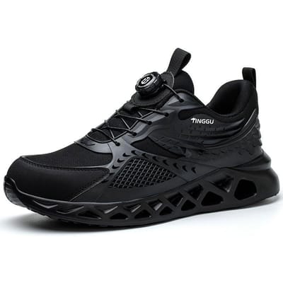 Draaibutton Werkschoenen Veiligheidsschoenen Heren Dames Stalen Neus Schoenen Ademende Veiligheidssneakers Lichtgewicht Beschermende Veiligheidslaarzen 36