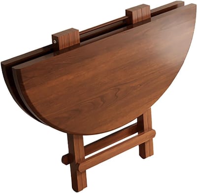 Uitschuifbare Eettafel - Ronde Tafel - Ruimtebesparing Keuken - Geen Installatie - 60x52cm - Bruin