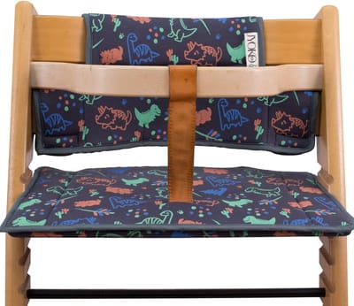 Comfortabel Kussen voor Kinderstoel Geschikt voor Model Tripp Trapp met Dino Print