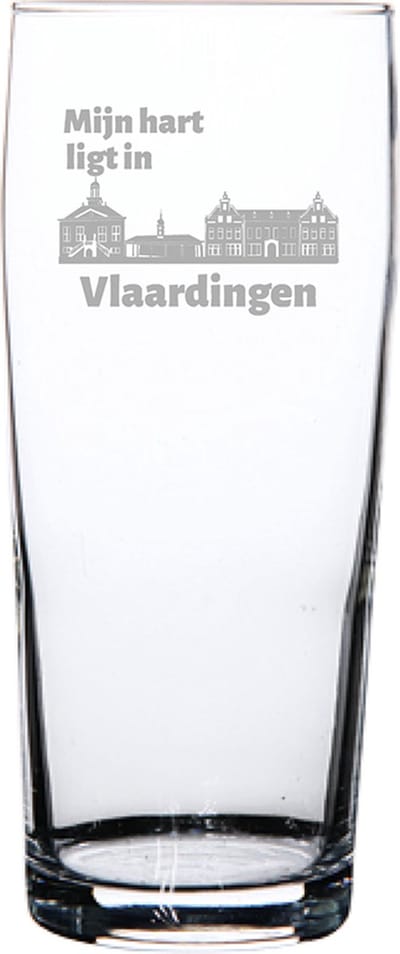 Gegraveerde bierfluitje 19cl Vlaardingen