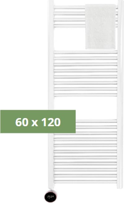SYLRO® RIGA - ELEKTRISCHE BADKAMER RADIATOR - RECHT - WIFI - 60 x 120cm - WIT
