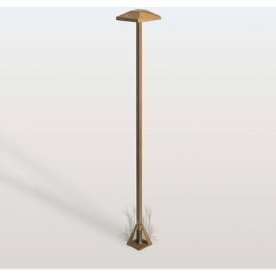 Moretti Luce LED tuinpadverlichting Aura Edge, hoogte 100 cm, antiek messing, IP65